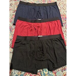 MeUndies Mens Boxer Brief with Fly 3-Pack Navy Red Black MicroModal XL M730